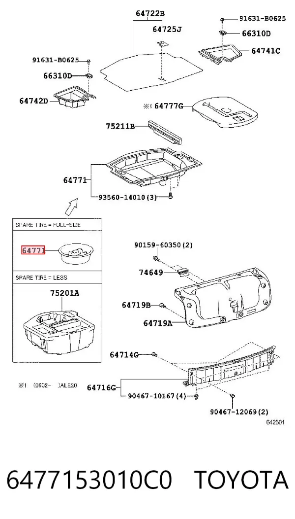  6477153010C0 Toyota