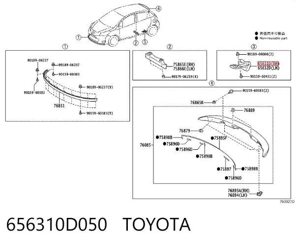  656310D050 Toyota
