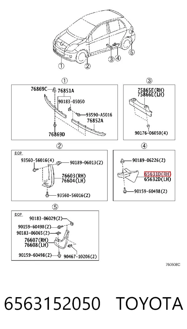  6563152050 Toyota
