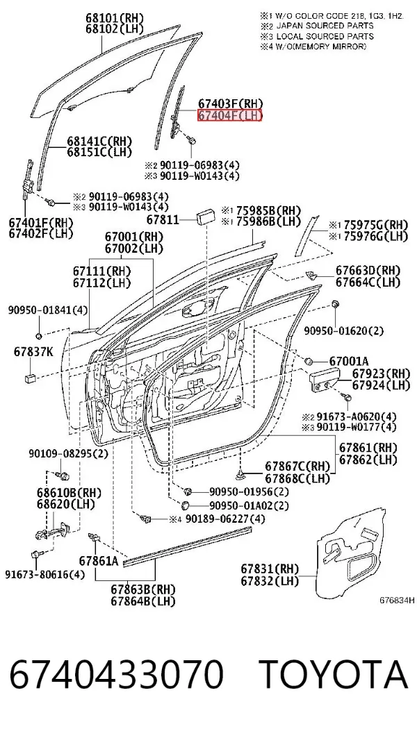  6740433070 Toyota