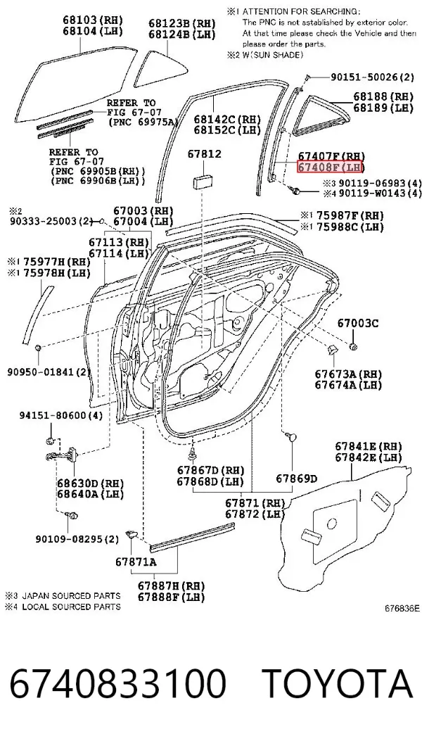  6740833100 Toyota