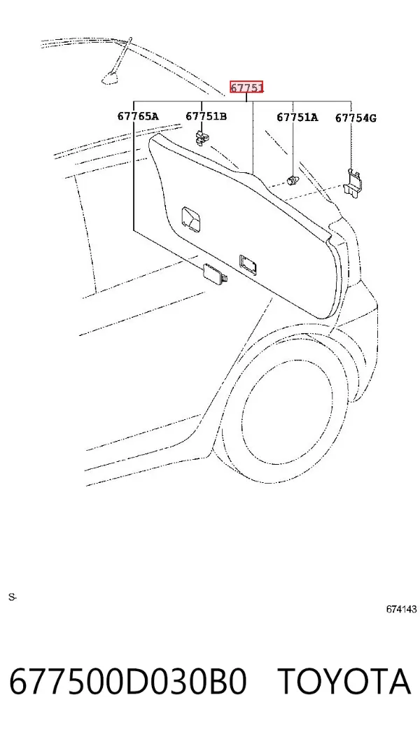  677500D030B0 Toyota
