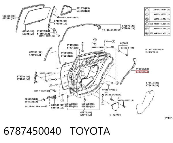  6787450040 Toyota