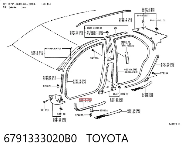  6791333020B0 Toyota