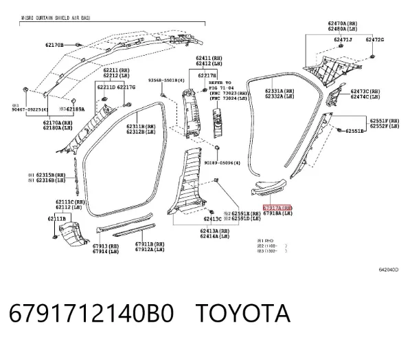  6791712140B0 Toyota