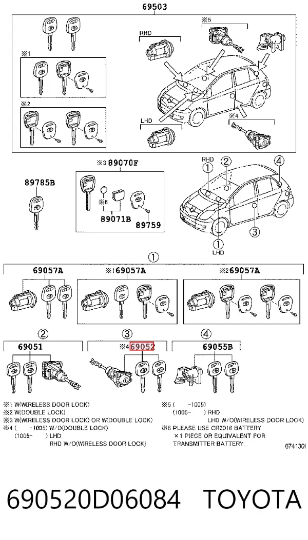  690520D06084 Toyota