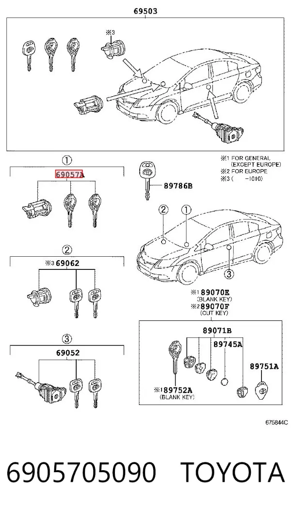  6905705090 Toyota