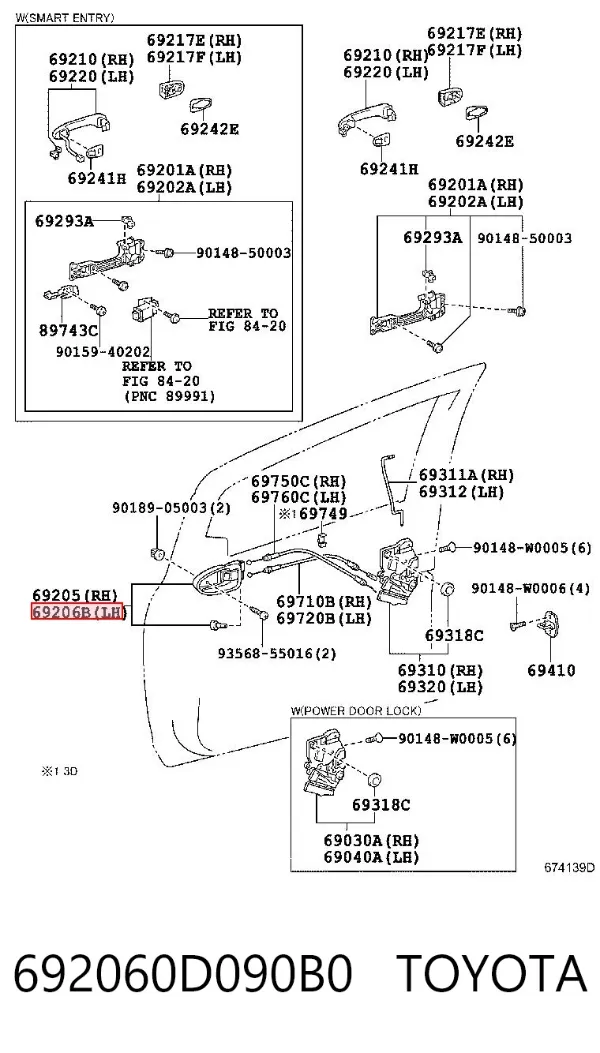  692060D090B0 Toyota
