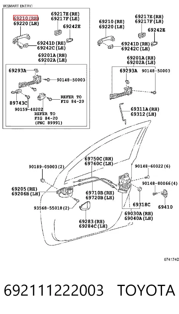  692111222003 Toyota