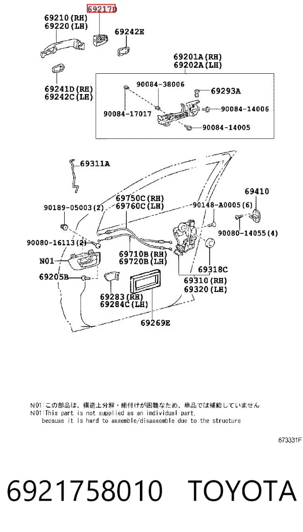  6921758010 Toyota