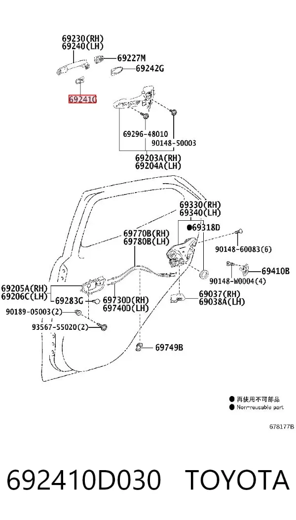  692410D030 Toyota