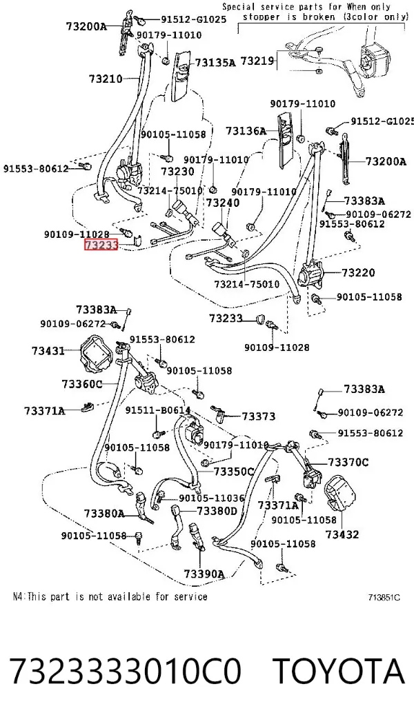  7323333010C0 Toyota