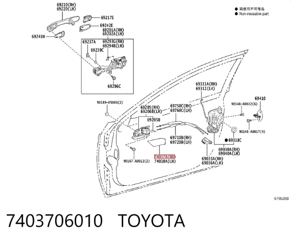  7403706010 Toyota