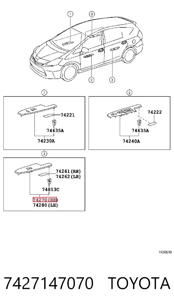  7427147070 Toyota