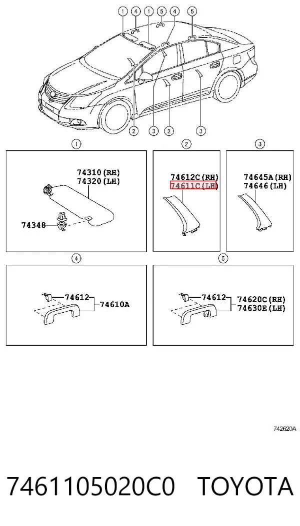  7461105020C0 Toyota
