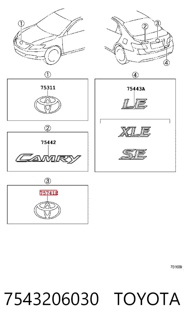  7543206030 Toyota