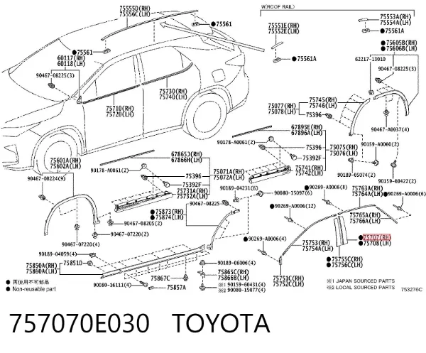  757070E030 Toyota