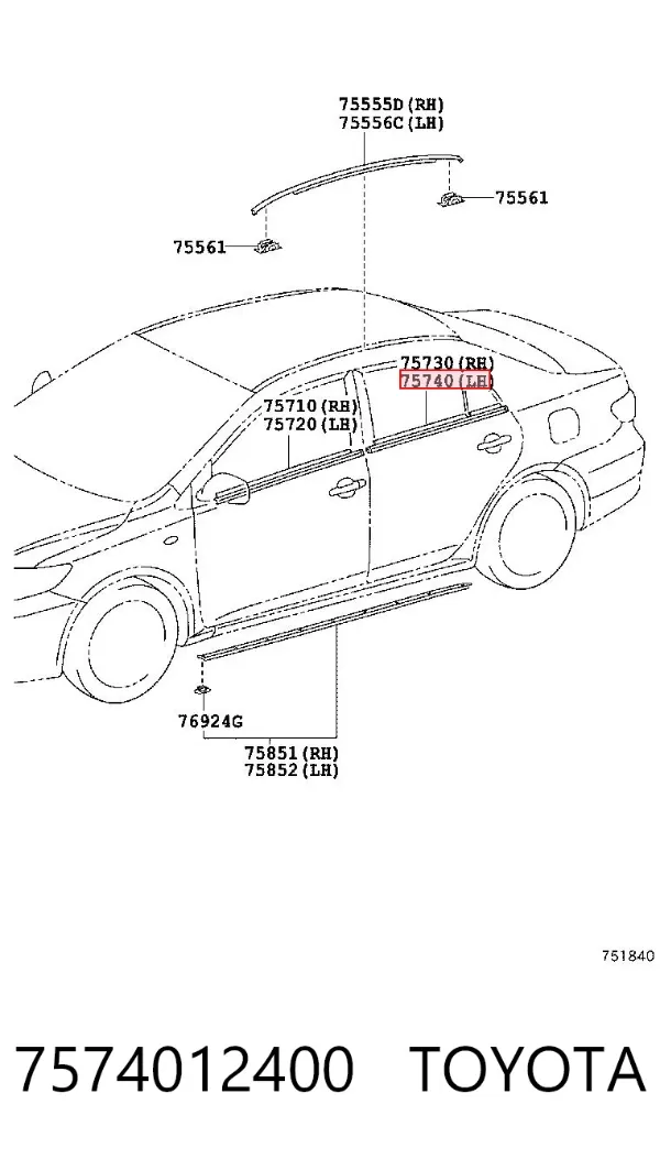 7574012400 Toyota
