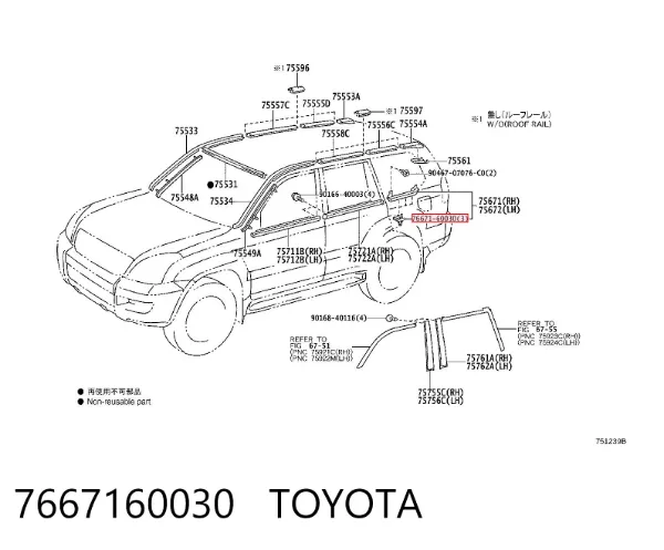  7667160030 Toyota