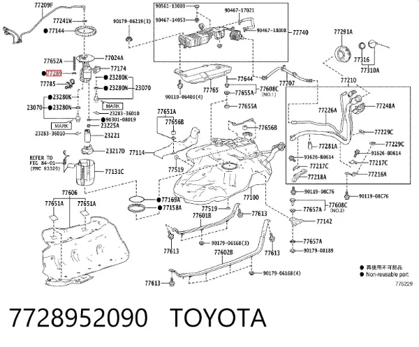 Кронштейн бампера переднього, лівий 7728952090 Toyota