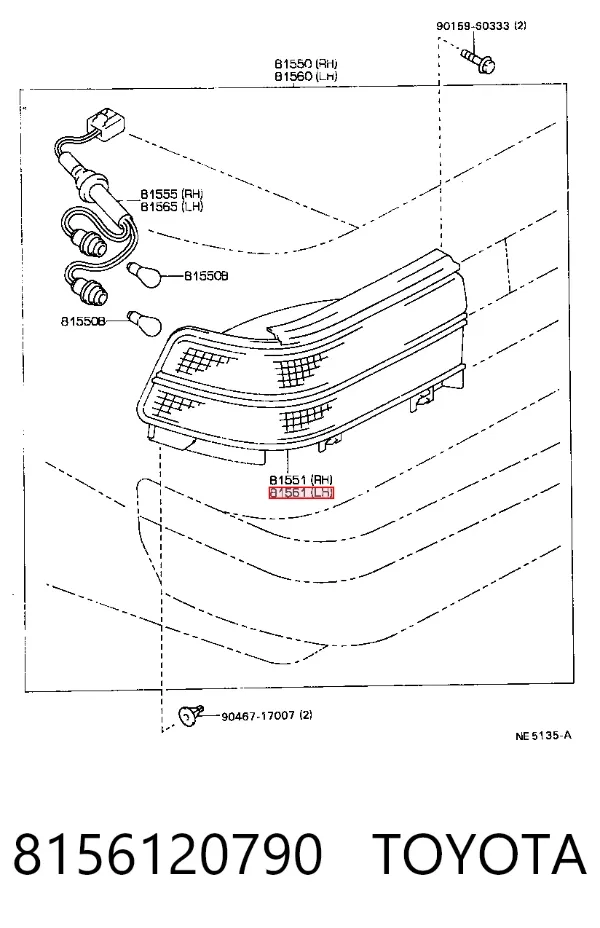 Лівий стоп Toyota Carina II