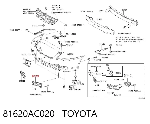  81620AC020 Toyota