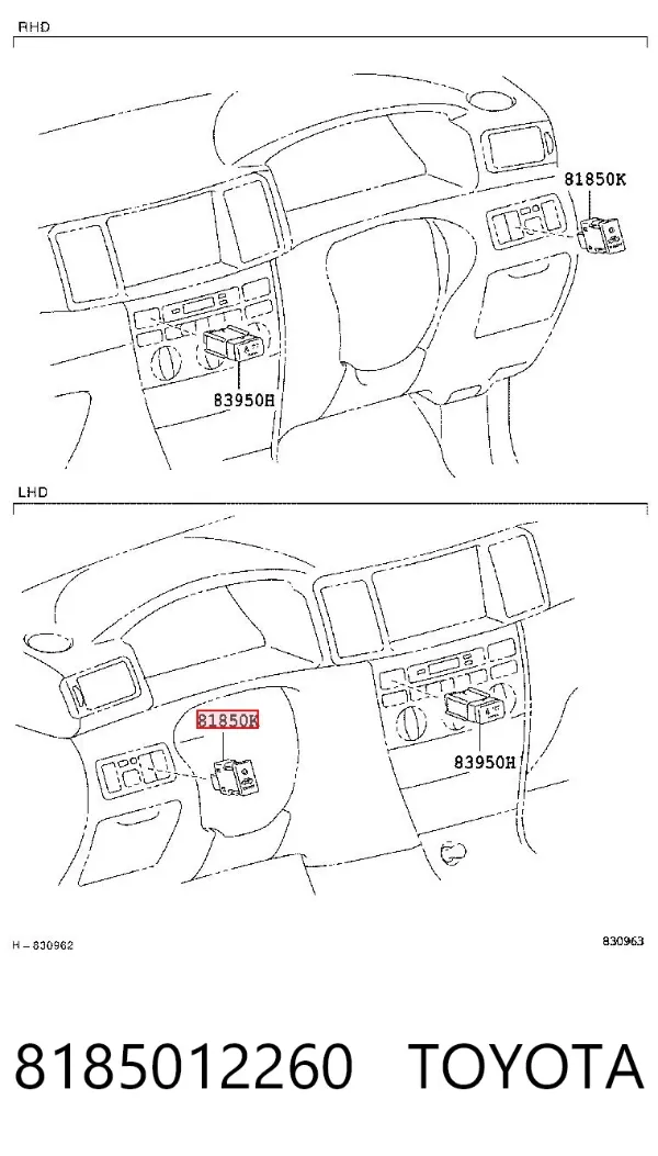  8185012260 Toyota
