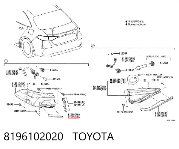  8196102020 Toyota