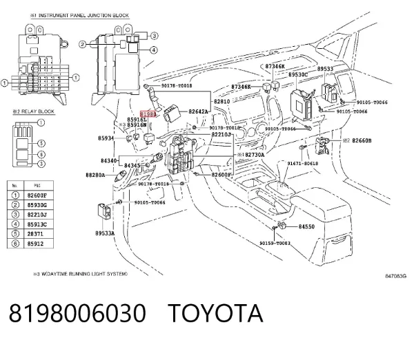 Реле поворотів 8198006030 Toyota