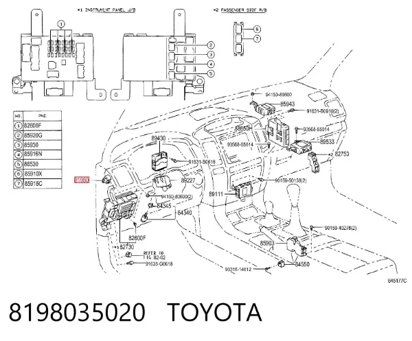  8198035020 Toyota