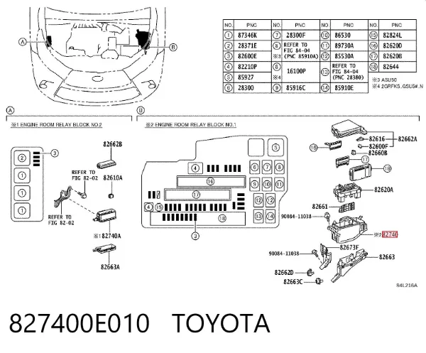 Блок запобіжників 827400E010 Toyota