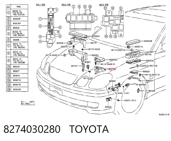 Блок запобіжників 8274030280 Toyota