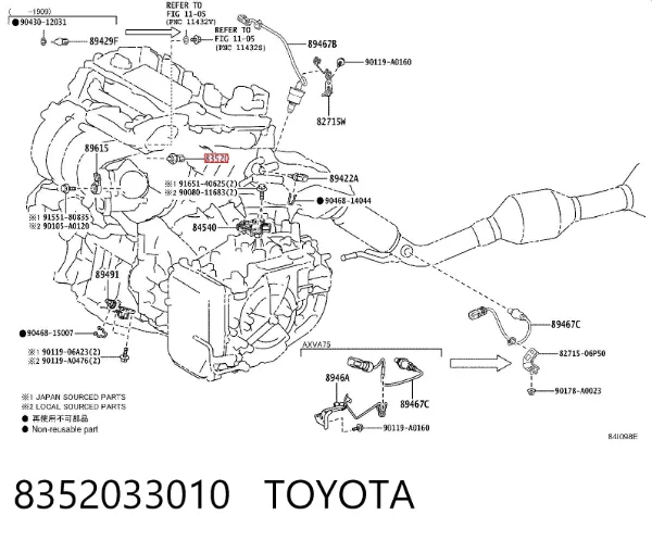 Датчик тиску масла 8352033010 Toyota