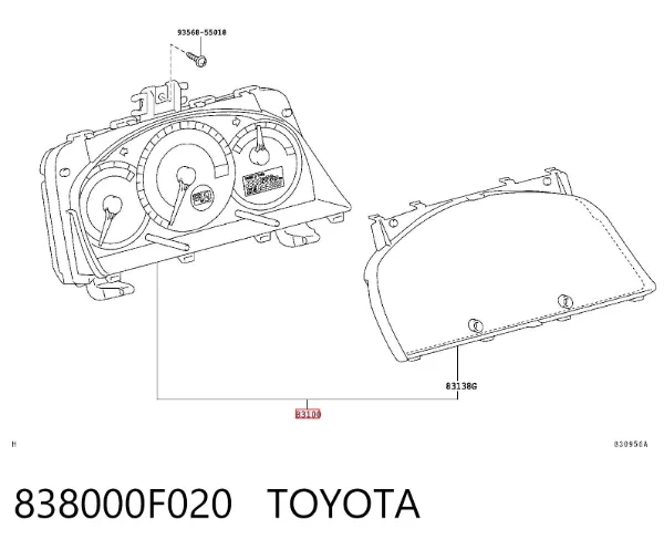Приладова дошка-щиток приладів 838000F020 Toyota