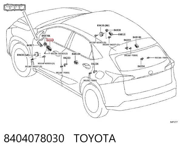 Кнопковий блок керування склопідіймачами передній лівий 8404078030 Toyota