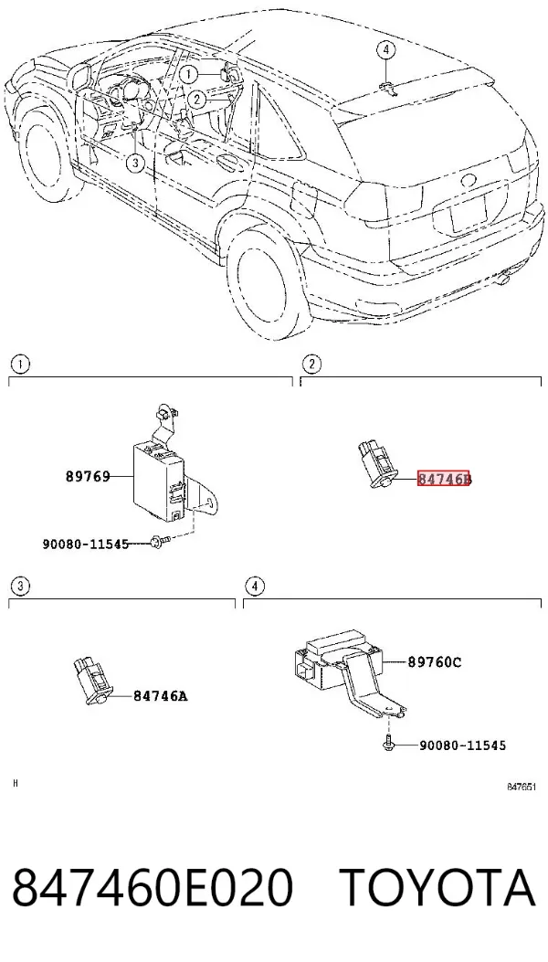  847460E020 Toyota