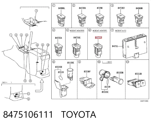  8475106111 Toyota