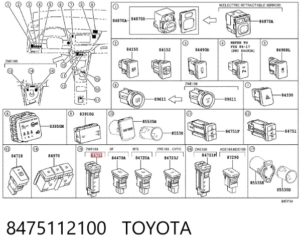  8475112100 Toyota