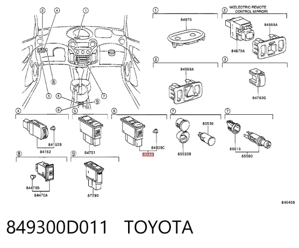  849300D011 Toyota