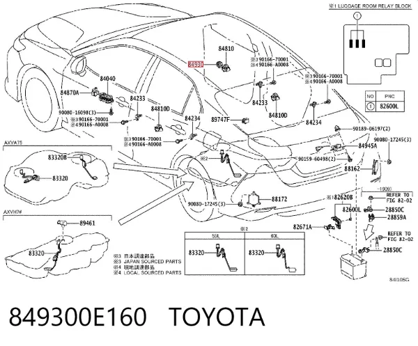  849300E160 Toyota