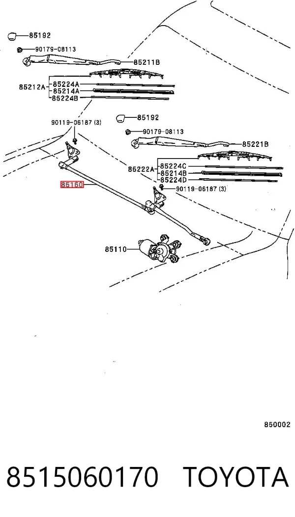 Трапеція двірників 8515060170 Toyota