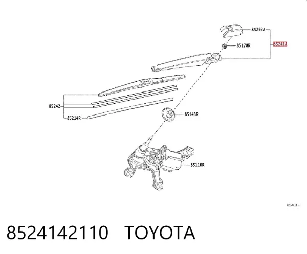 Важіль-поводок склоочисника заднього скла 8524142110 Toyota