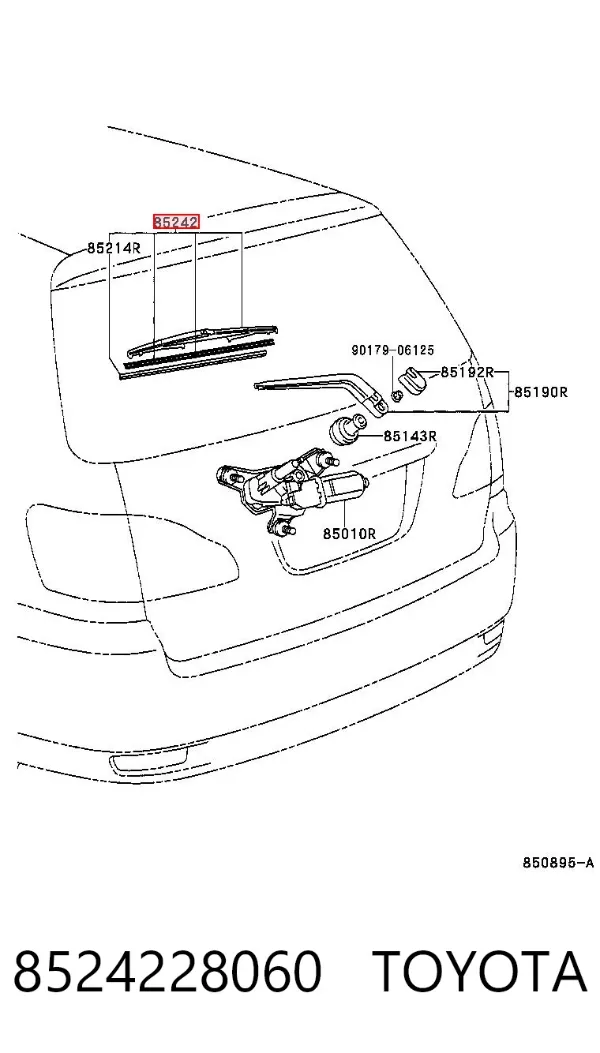 Задня щітка 8524228060 Toyota