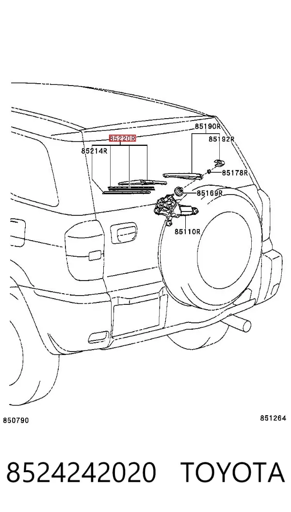 Задня щітка 8524242020 Toyota
