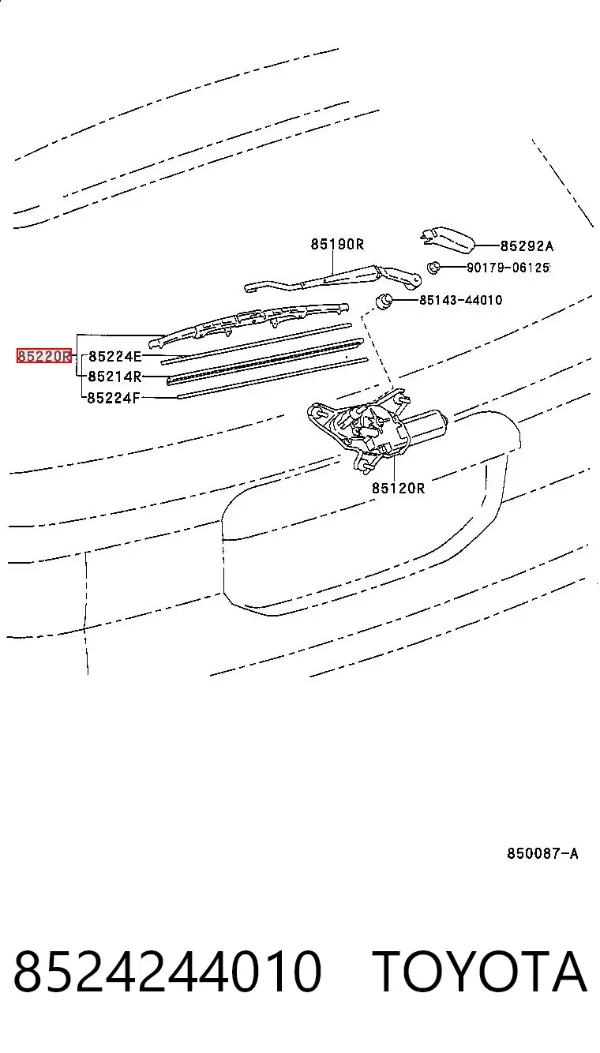Задня щітка 8524244010 Toyota