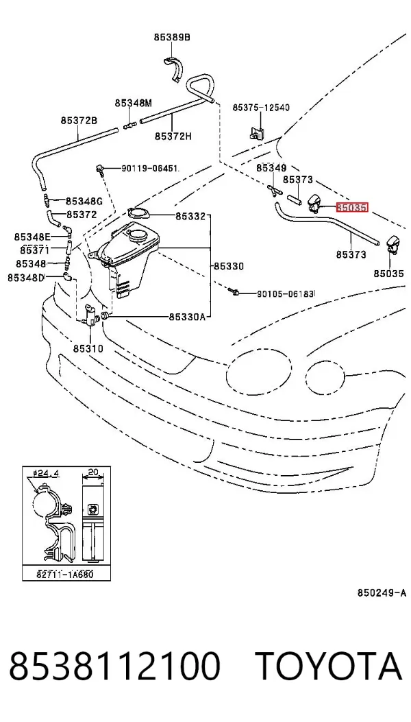 Форсунка омивача 8538112100 Toyota
