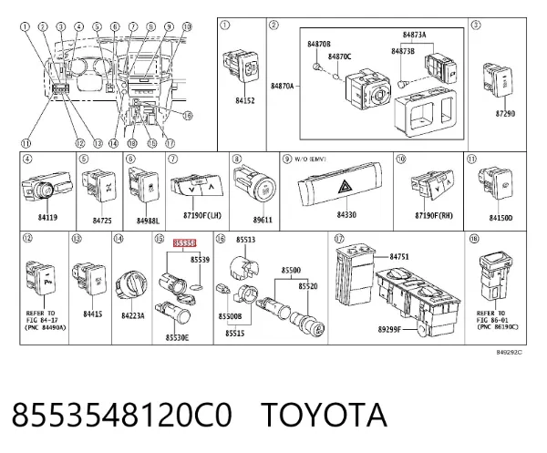  8553548120C0 Toyota