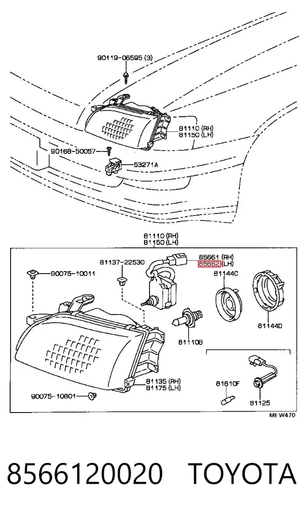 Коректор фар Toyota Carina E