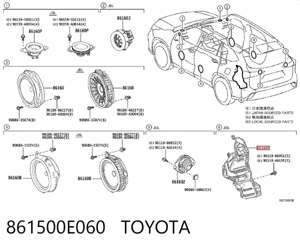  861500E060 Toyota