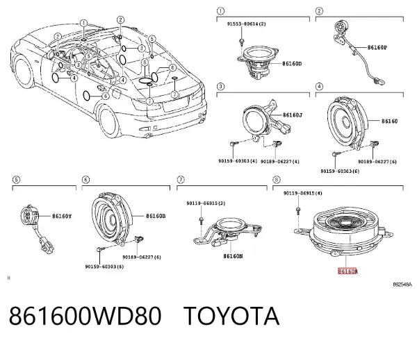  861600WD80 Toyota